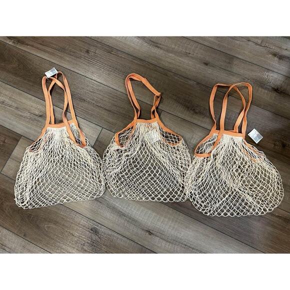 3 Farmers market Produce hanging bags netting NEW - Picture 1 of 1